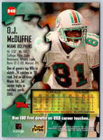 1997 Topps Stadium Club Football O.J. McDuffie #249