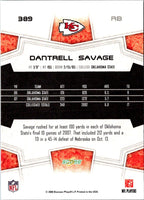 2008 Score Super Bowl XLIII Dantrell Savage #389