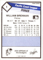 1989 TCMA Albuquerque Dukes William Brennan #1
