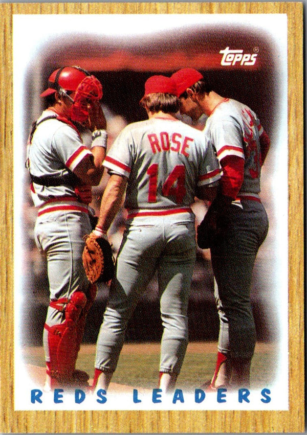 1987 Topps Reds Leaders - Pete Rose/Bill Gullickson/Bo Diaz #281