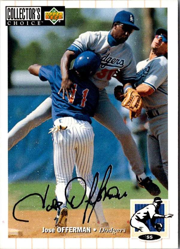 1994 Collector's Choice Jose Offerman #219 Silver Signature