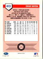 1991 Line Drive AAA Edgar Naveda #413