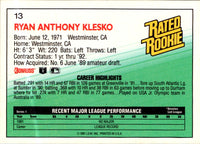 1992 Donruss Ryan Klesko #13