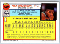 1991 Topps Nick Anderson #142