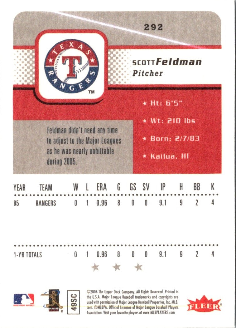 2006 Fleer Scott Feldman