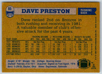1982 Topps Dave Preston #85