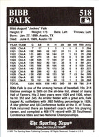 1992 Conlon Collection TSN Bibb Falk #518