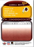 2003 Fleer Ladell Betts