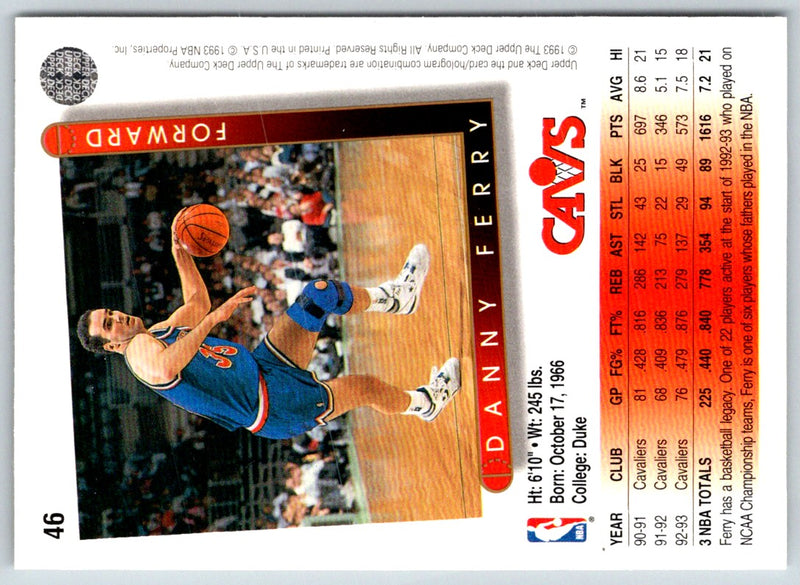 1993 Upper Deck Danny Ferry