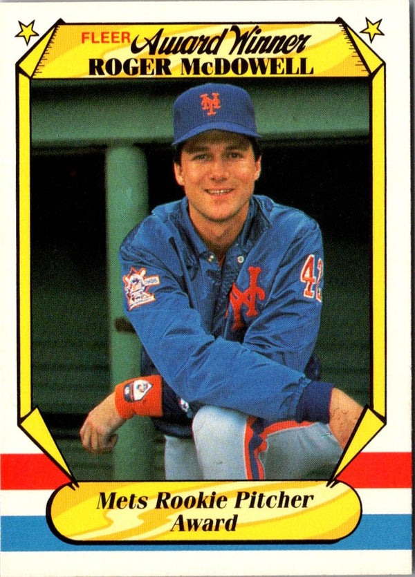 1987 Fleer Award Winners Roger McDowell #25