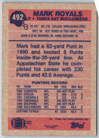 1991 Topps Football Mark Royals #492