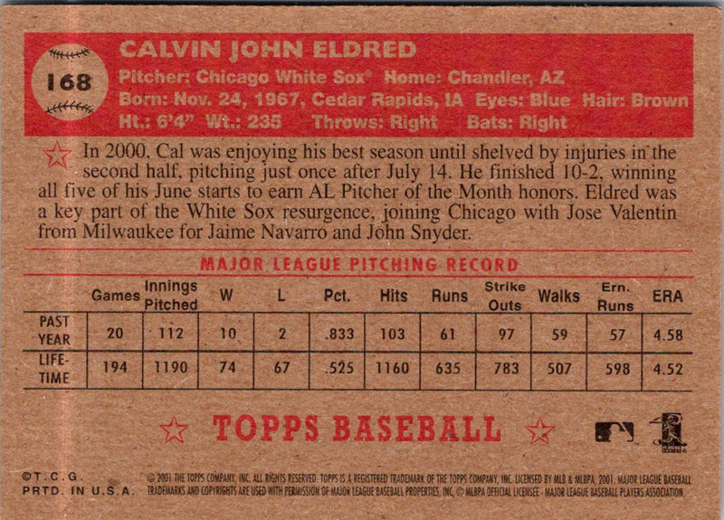 2001 Topps Heritage Cal Eldred