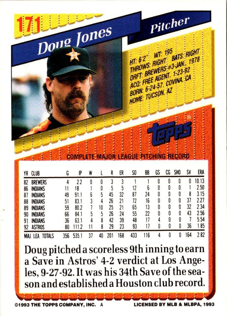 1993 Topps Gold Doug Jones