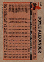 1983 Topps Doyle Alexander #512
