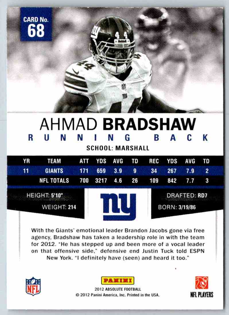 2012 Absolute Ahmad Bradshaw