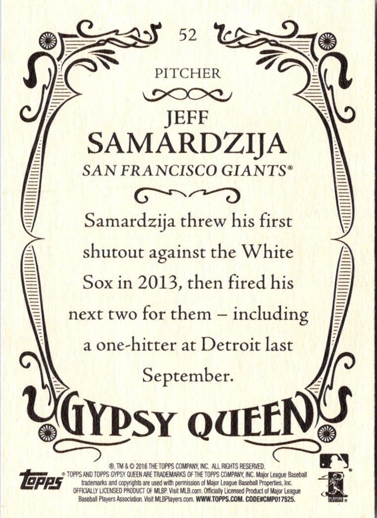 2016 Topps Gypsy Queen Jeff Samardzija