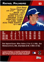 2001 Bowman's Best Rafael Palmeiro #63