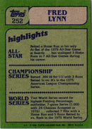 1982 Topps Fred Lynn