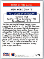 1992 Proset New York Giants #369