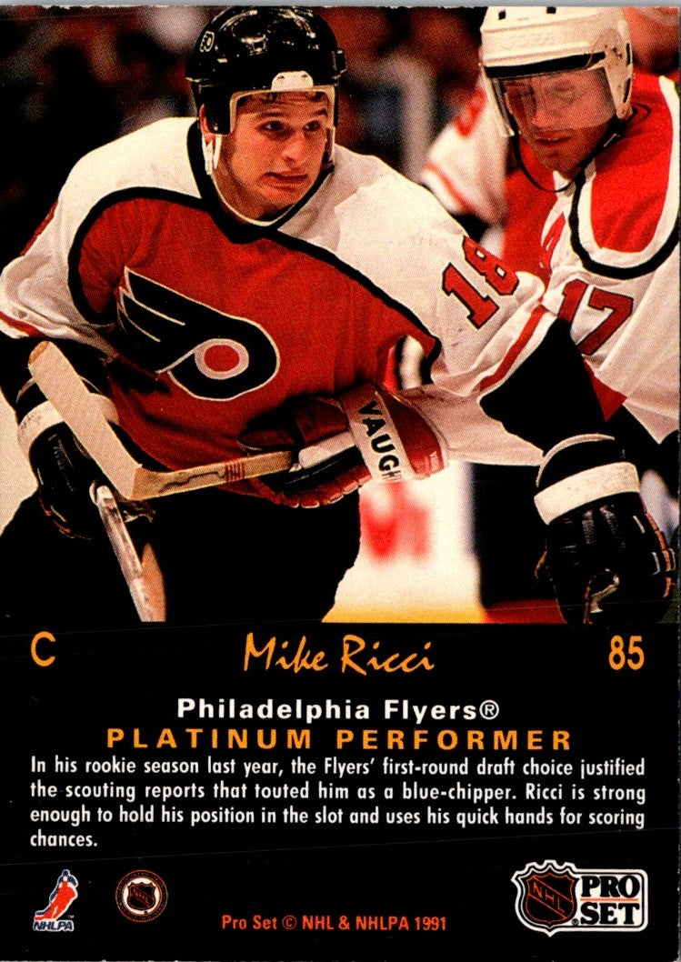 1991 Pro Set Platinum Mike Ricci