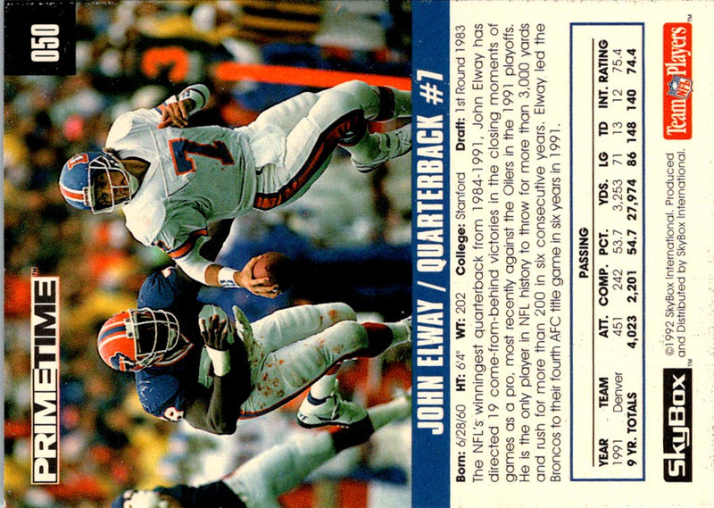 1992 Skybox Impact John Elway