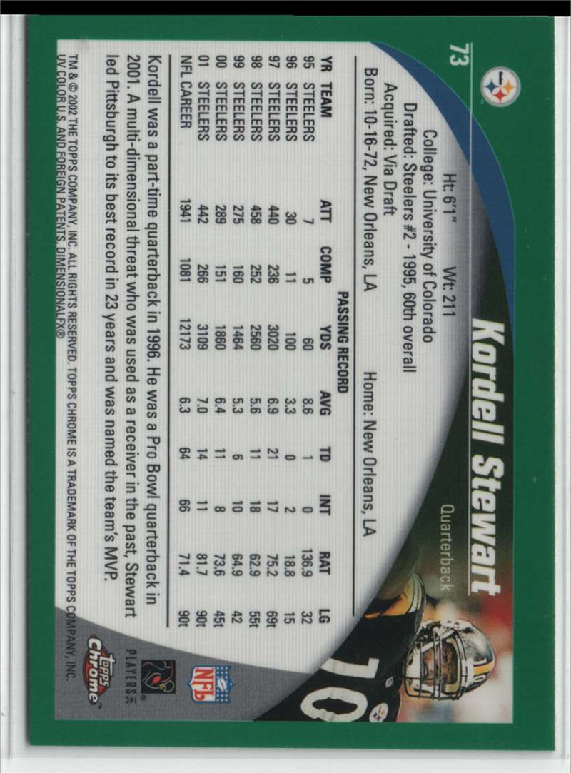2002 Topps Chrome Kordell Stewart