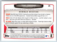 2013 Bowman Tony Cingrani #25