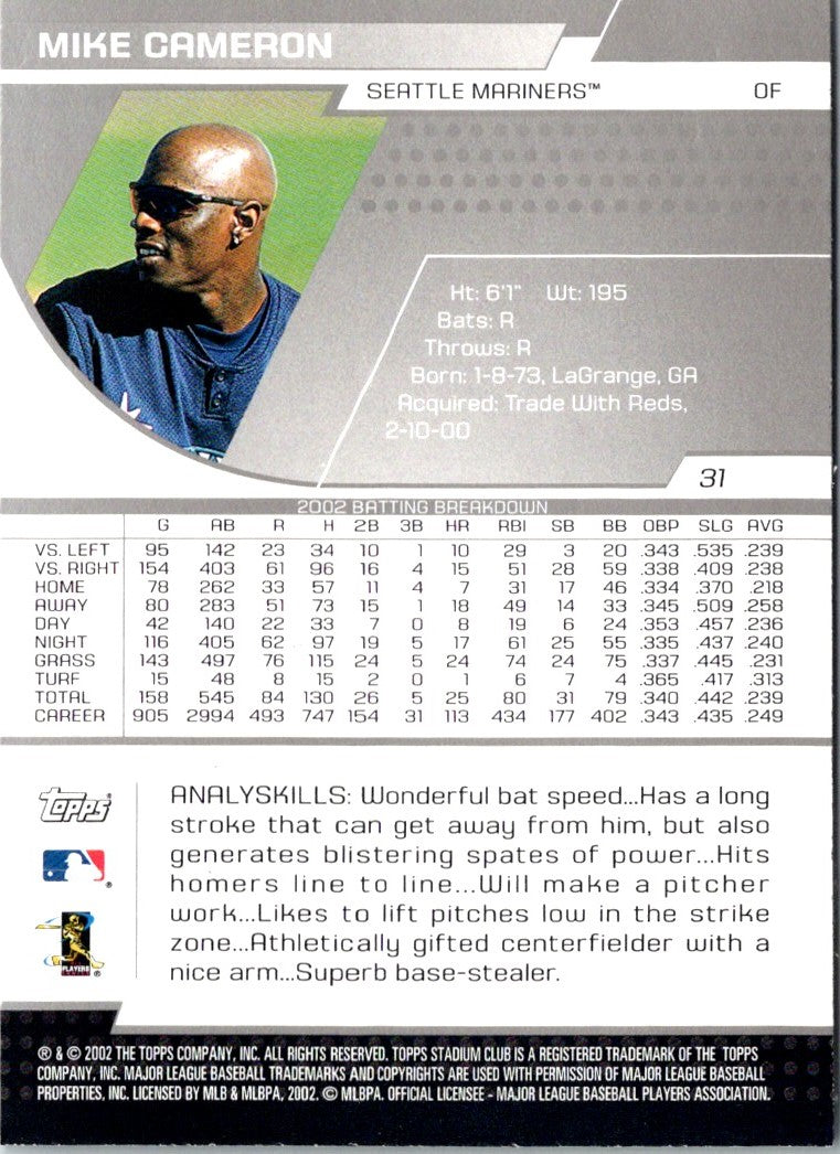 2003 Stadium Club Mike Cameron