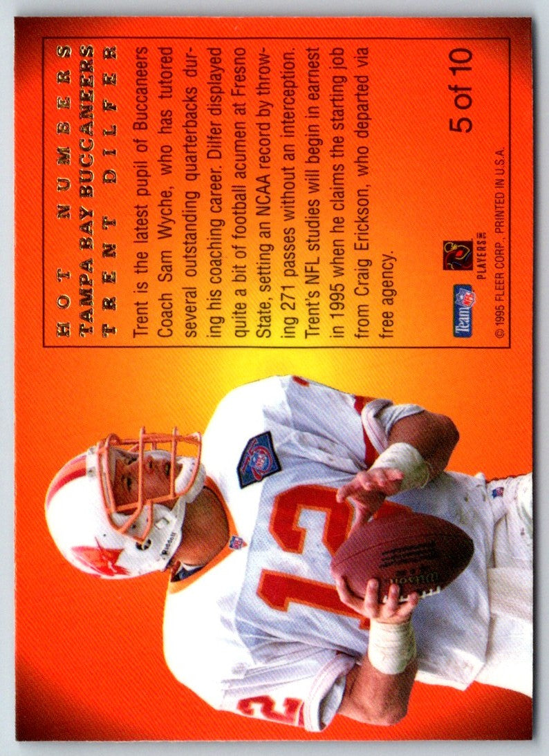 1995 Flair Hot Numbers Trent Dilfer