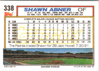 1992 Topps Shawn Abner #338