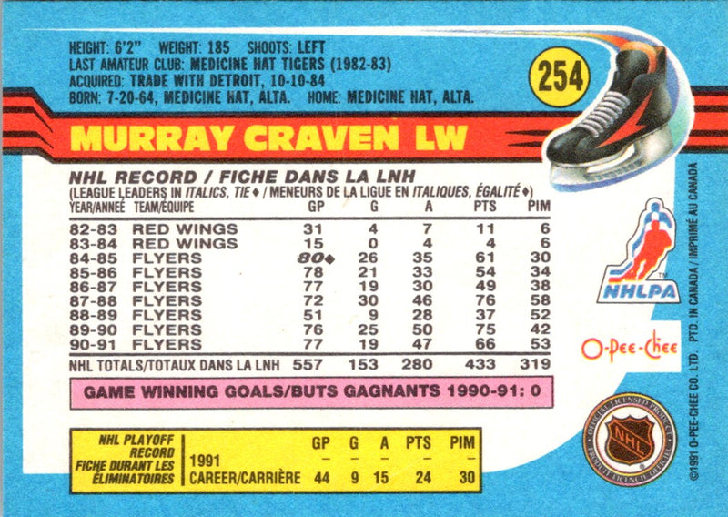 1991 O-Pee-Chee Murray Craven