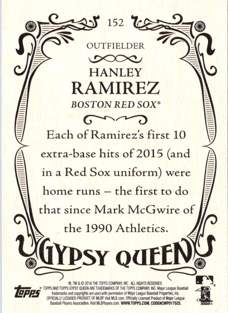 2016 Topps Gypsy Queen Hanley Ramirez