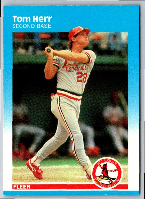 1987 Fleer Tom Herr #296