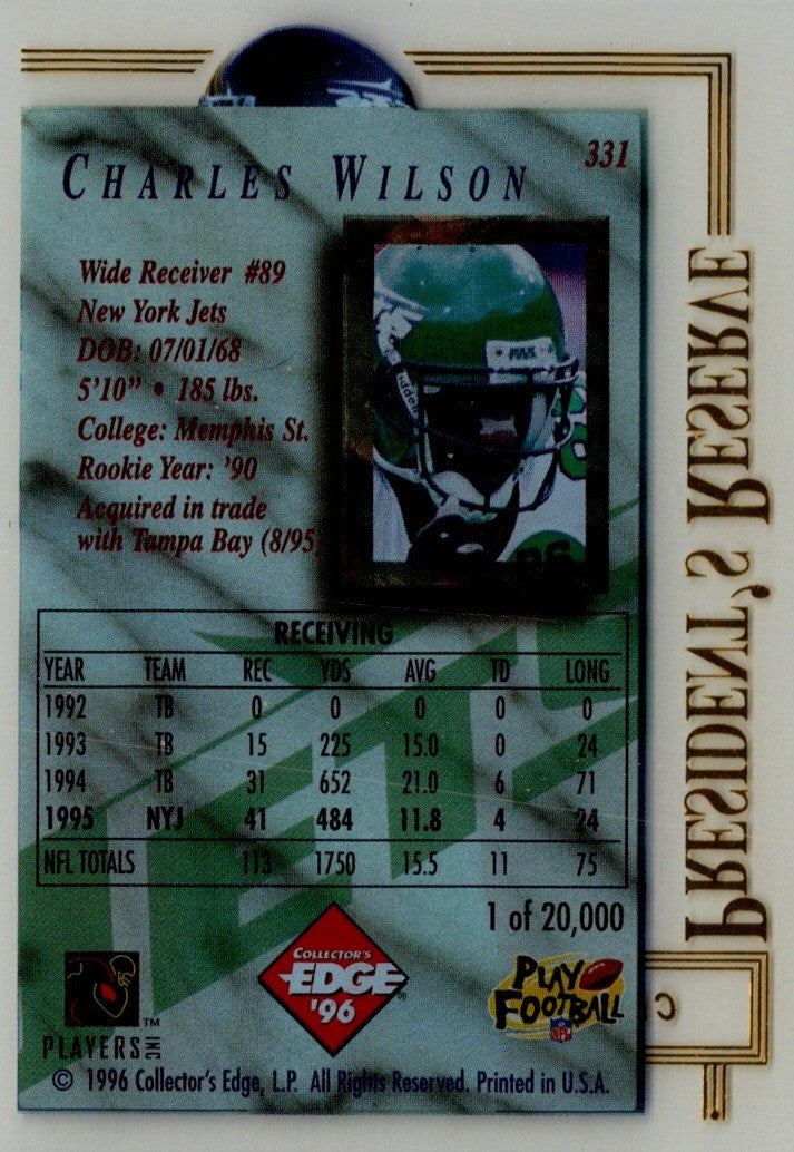 1996 Collector's Edge President's Reserve Charles Wilson