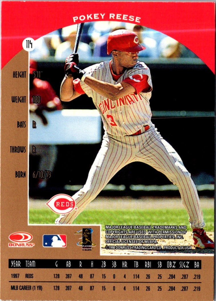 1998 Donruss Preferred Pokey Reese