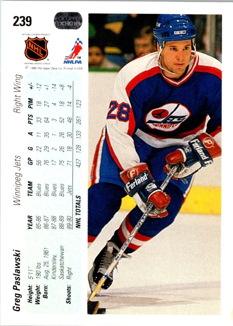 1990 Upper Deck Greg Paslawski