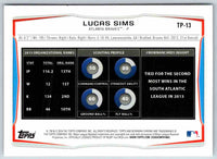2014 Bowman Lucas Sims #TP-13