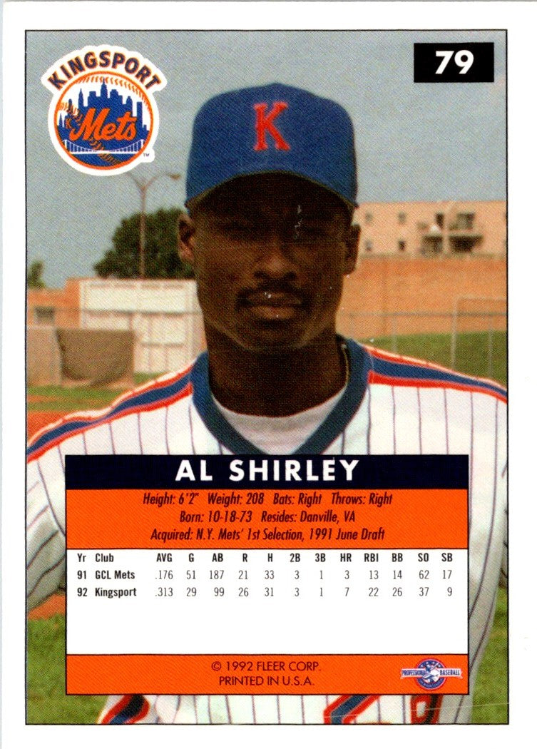 1992 Fleer Excel Al Shirley