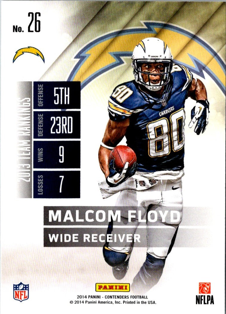 2014 Panini Contenders Malcom Floyd