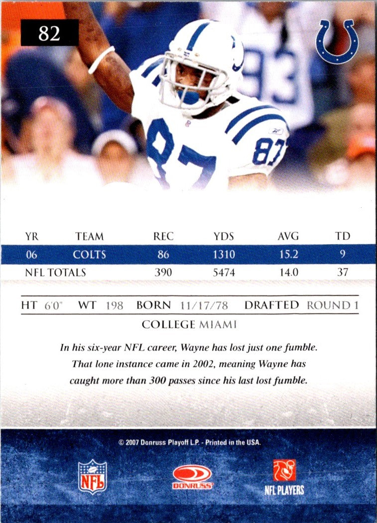 2007 Donruss Gridiron Gear Reggie Wayne