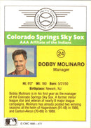 1990 CMC Colorado Springs Sky Sox Bobby Molinaro