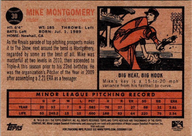 2011 Topps Heritage Minor League Mike Montgomery