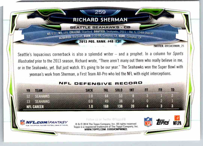 2014 Topps Richard Sherman