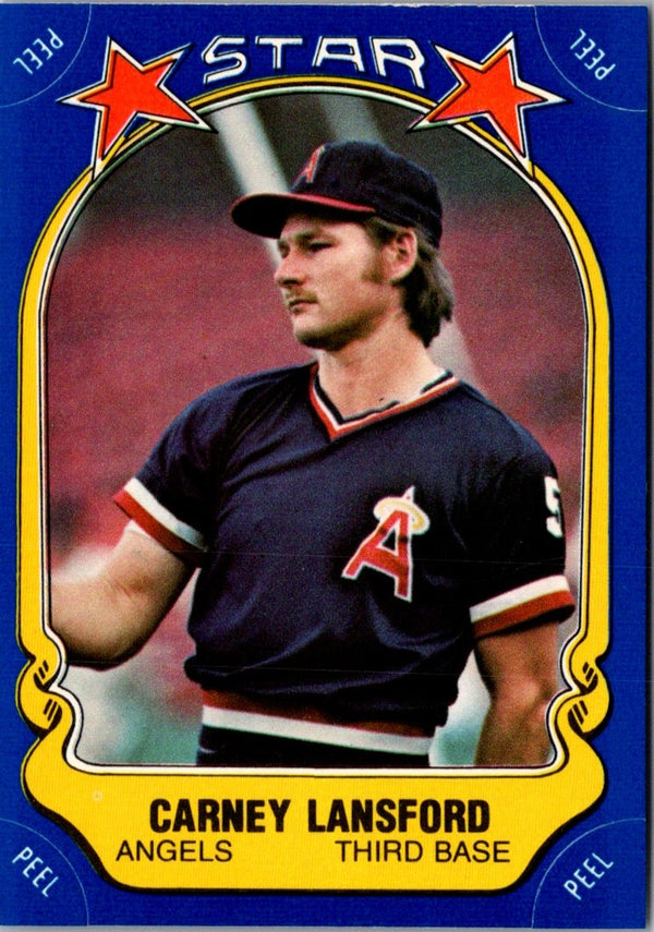 1981 Fleer Star Stickers Carney Lansford #12