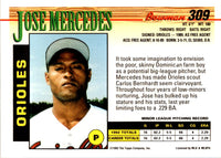1993 Bowman Jose Mercedes #309 Rookie