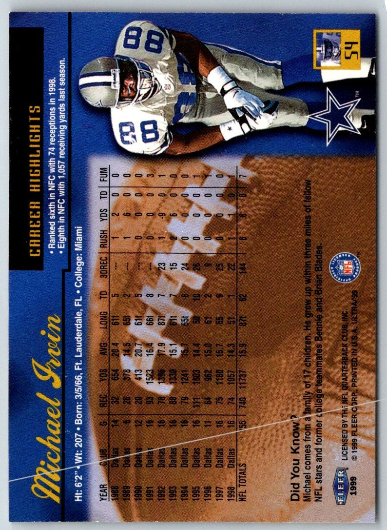 1999 Ultra Michael Irvin