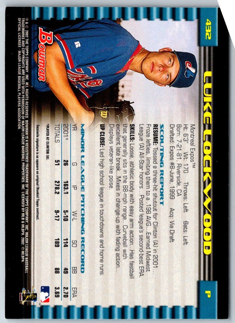 2002 Bowman Luke Lockwood