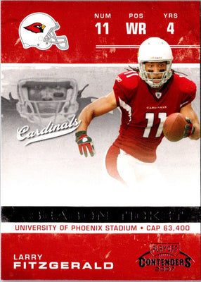 2007 Playoff Contenders Larry Fitzgerald #63