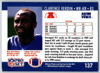 1990 Pro Set Clarence Verdin #137