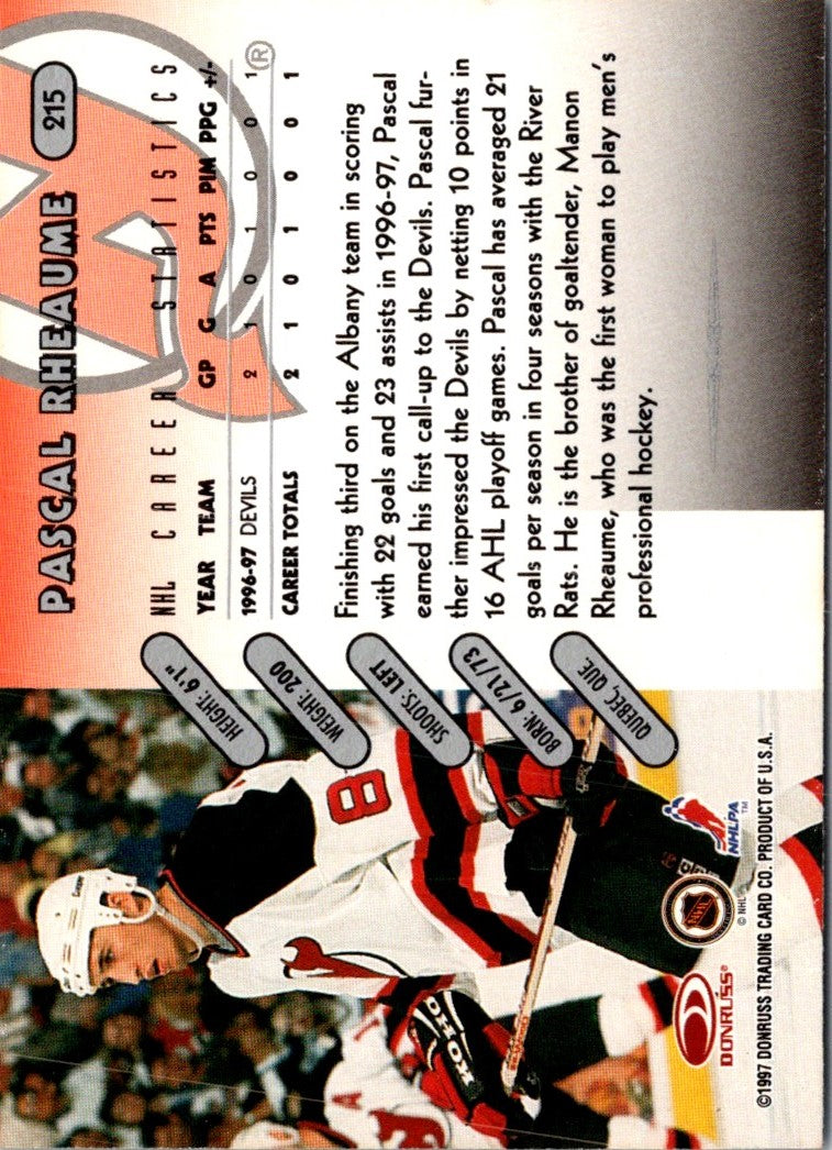 1997 Donruss Pascal Rheaume